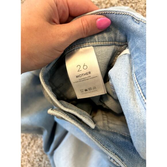 MOTHER Denim The Wrapper Patch Springy Ankle Pants in Chill Pill - Picture 7 of 8